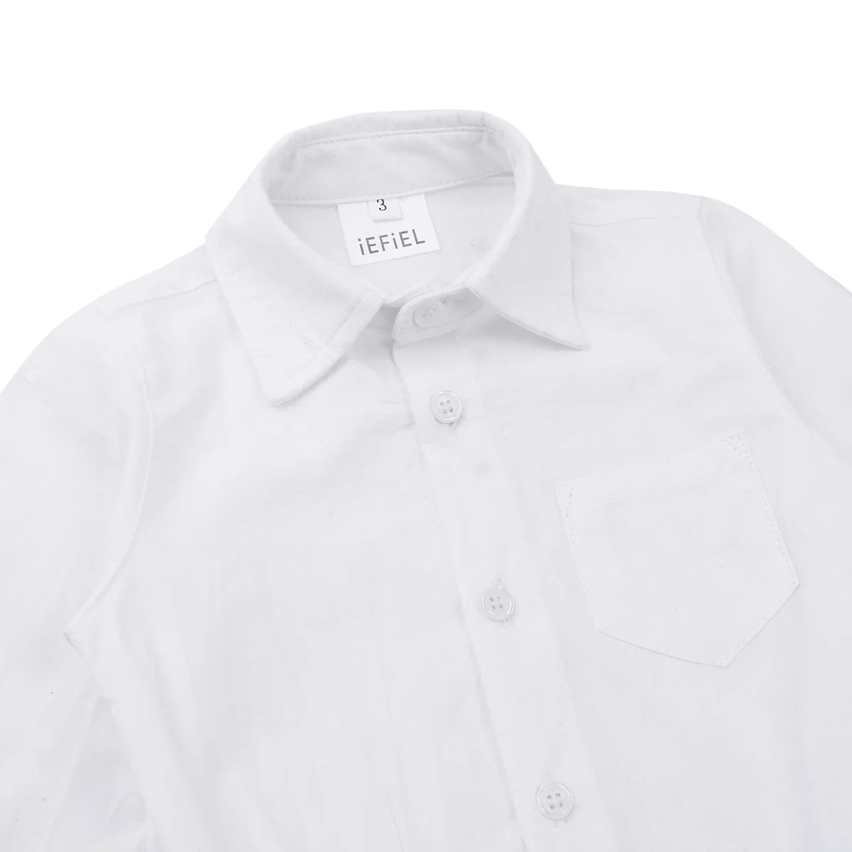 Baby Boy Formal Shirt – White Long Sleeve Jumpsuit for Weddings & Parties (Newborn)