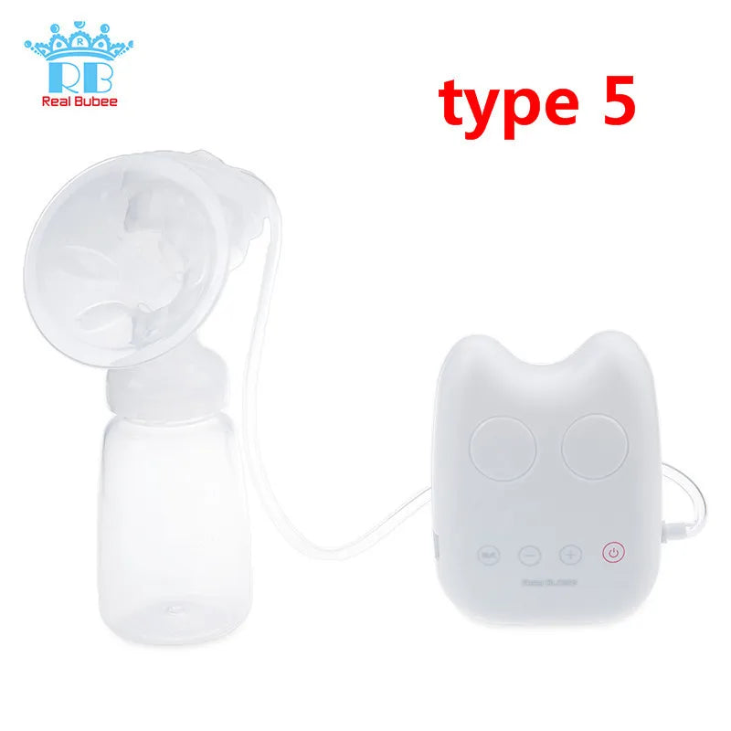 Electric Breast Pump Single/Double with Milk Bottle USB Powered BPA-Free Baby Feeding