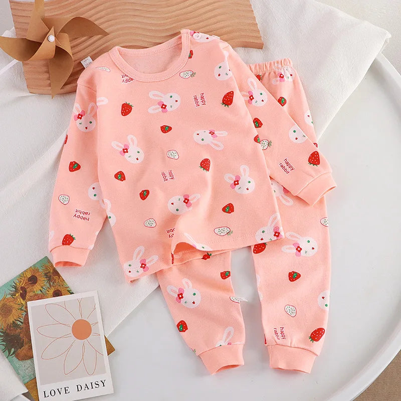 Autumn/Winter Baby Pajama Set – Cotton Long Sleeve Outfit (Boys & Girls)