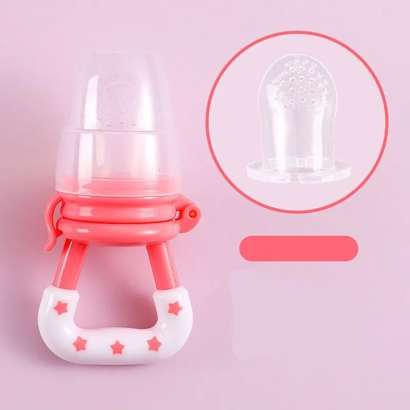 3PCS Newborn Food Feeder – Silicone Pacifier & Spoon for Baby Feeding