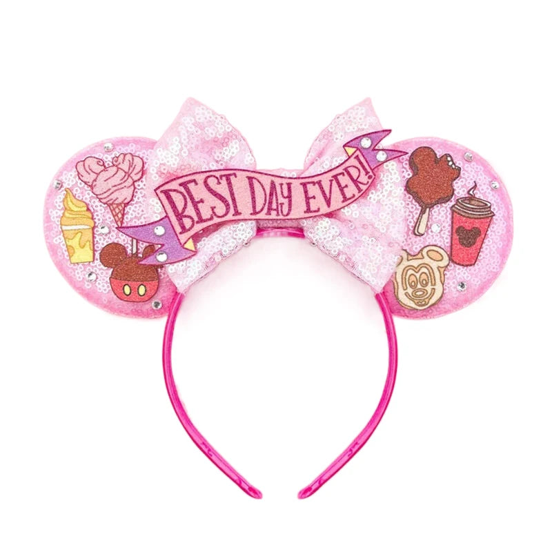 Sparkly Sequin Bow Ear Headband – Cute Cosplay & Party Hair Accessory