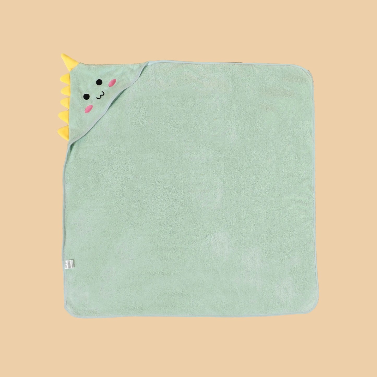 Cartoon Animal Hooded Baby Bath Towel – Soft, Absorbent Coral Velvet