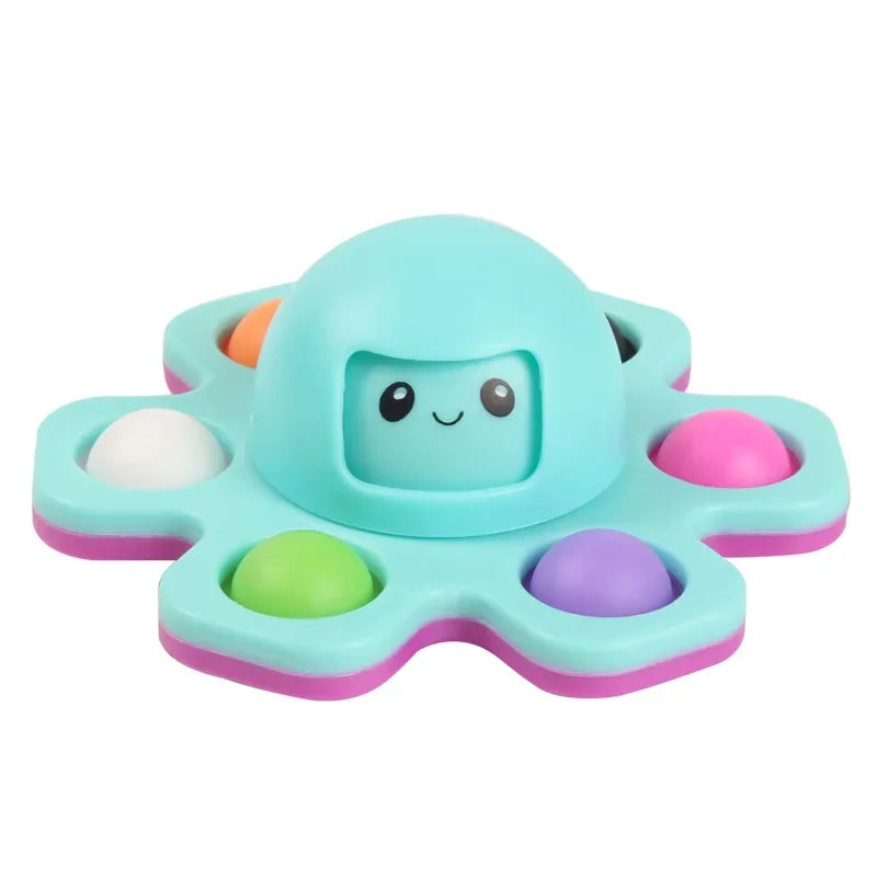 3-in-1 Flip Octopus Fidget – Spinner, Pop It & Face-Changing Sensory Toy