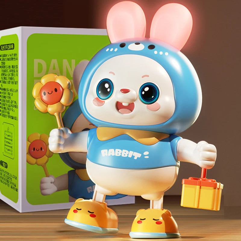 Cute Rabbit Electronic Pet – Musical Light-Up Walking Toy for Kids 3+
