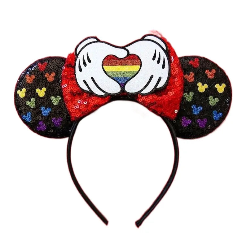Sparkly Sequin Bow Ear Headband – Cute Cosplay & Party Hair Accessory