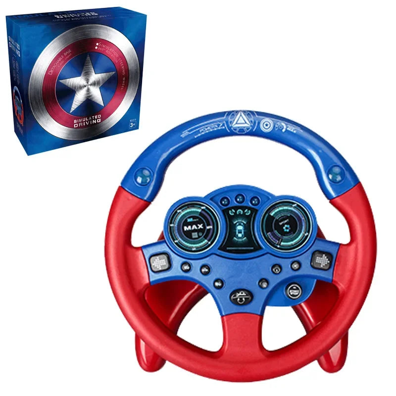 Kids' Steering Wheel Toy – Montessori Electric Musical Light-Up Copilot Toy