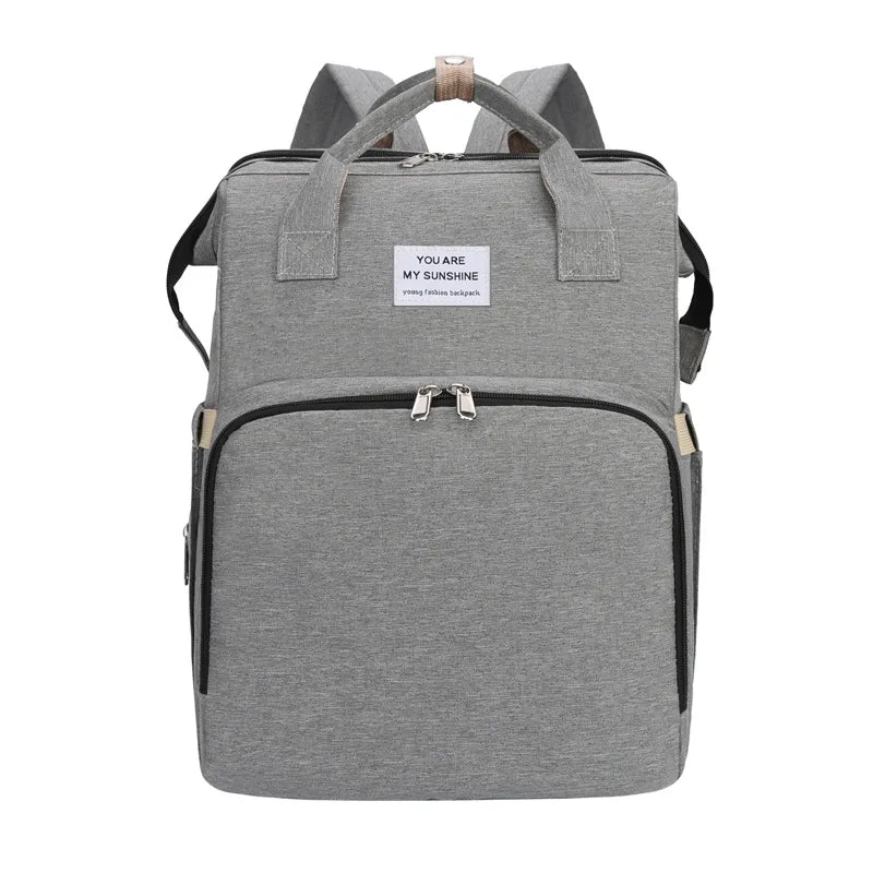 Dual-Use Folding Mummy Bag – Large Capacity Maternal & Infant Backpack