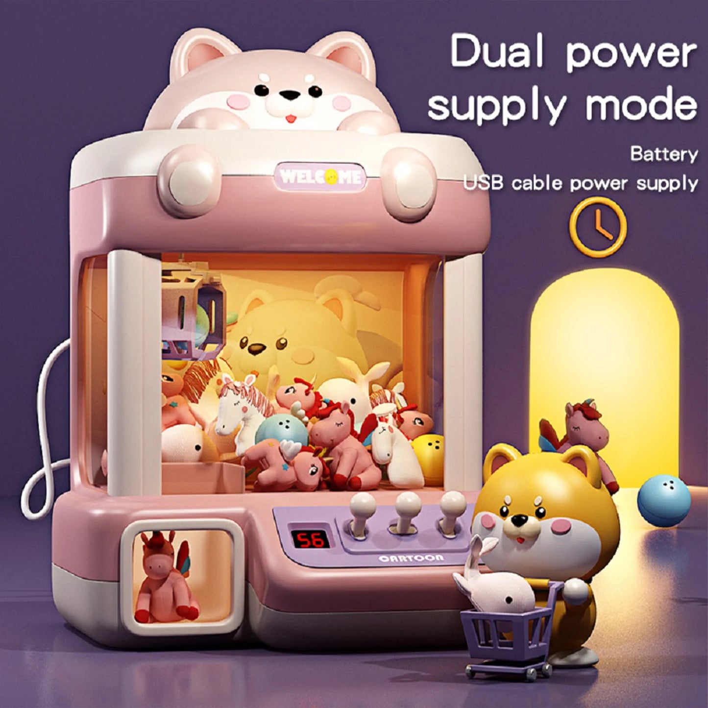Mini Claw Machine – Music & Light Toy for Kids' Gifts