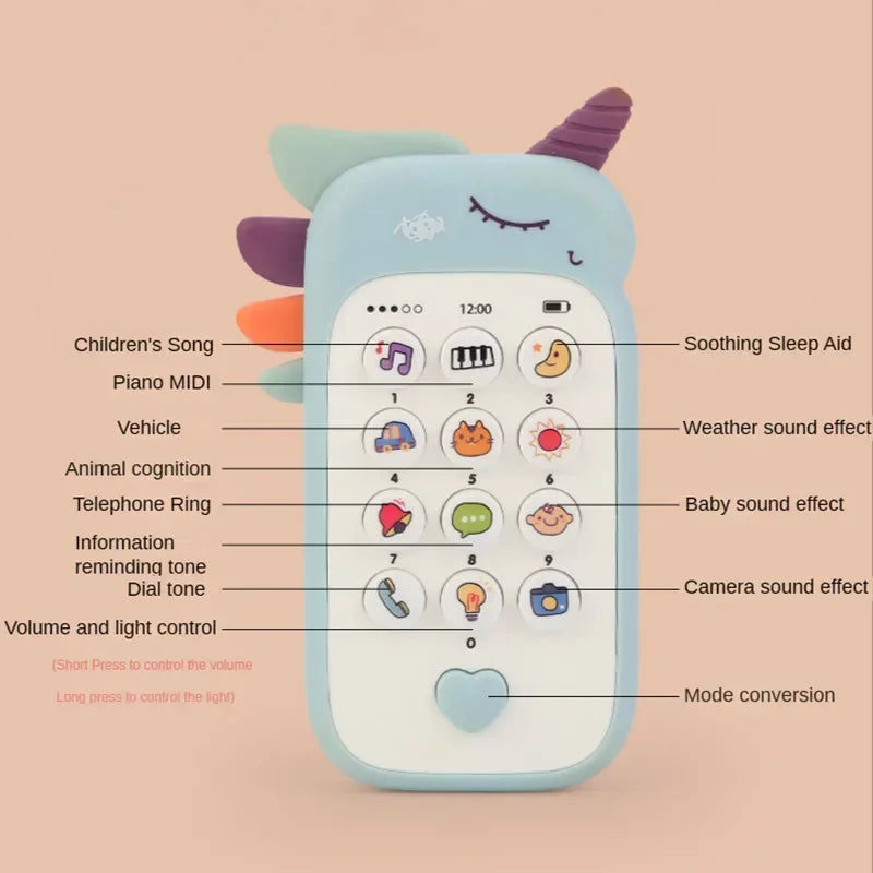 Baby Phone Toy – Musical Sound & Teething Early Education Toy for 0-12 Months