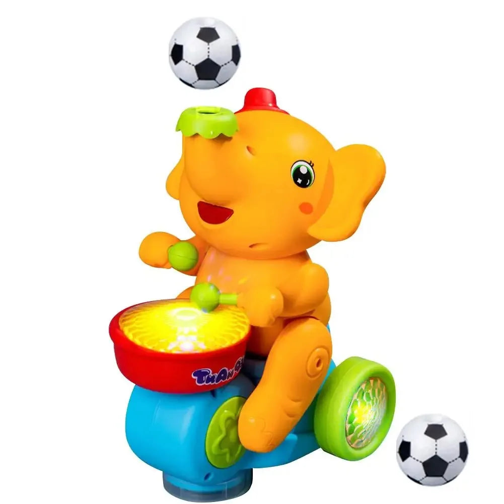 Musical Walking Elephant – LED Light-Up Drummer Toy for Kids