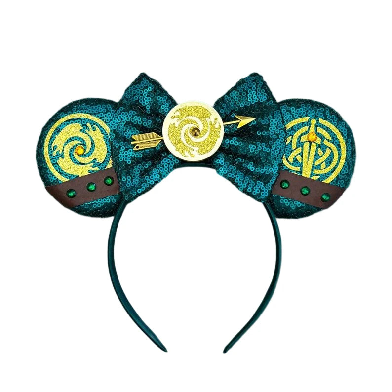 Sparkly Sequin Bow Ear Headband – Cute Cosplay & Party Hair Accessory