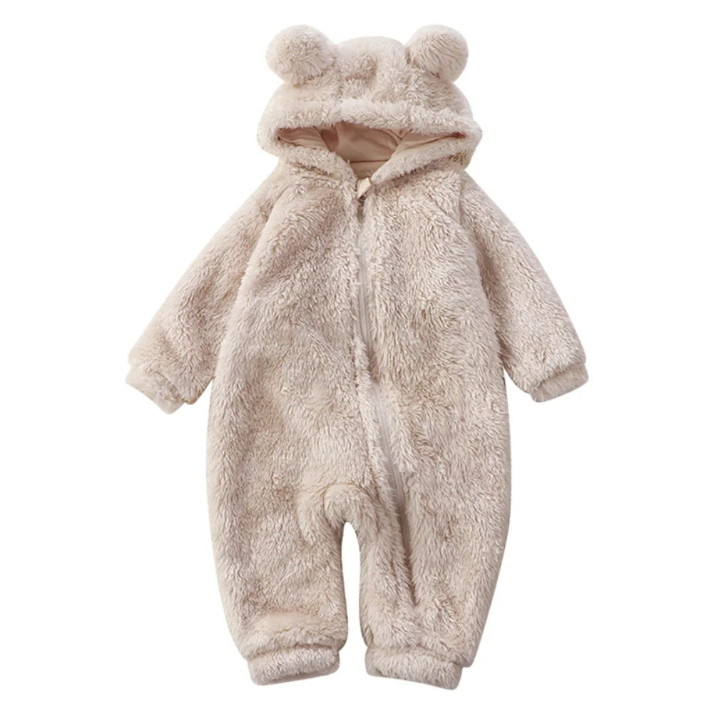 Winter Baby Clothes Cute Cartoon Bear Baby Rompers Pajamas