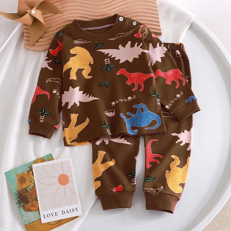 Autumn/Winter Baby Pajama Set – Cotton Long Sleeve Outfit (Boys & Girls)