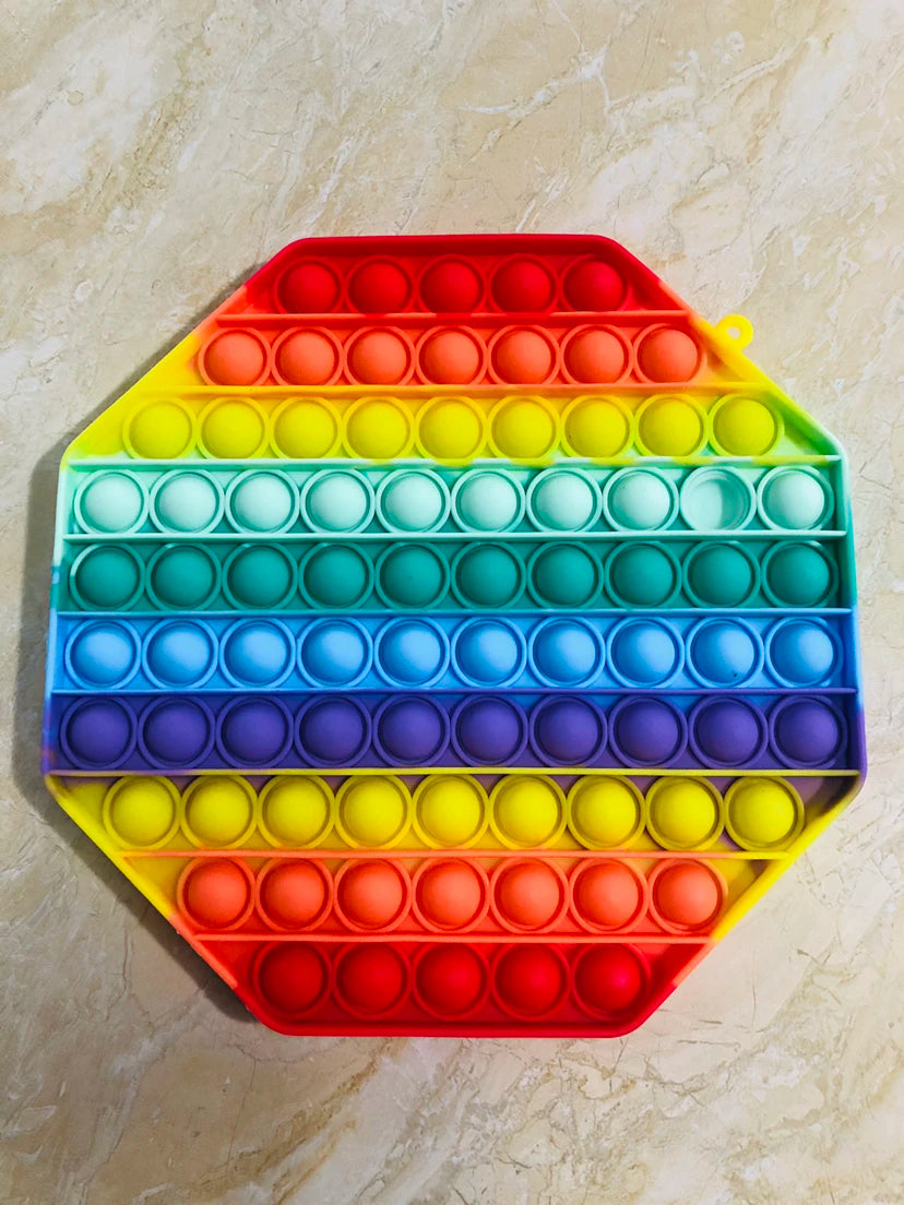 20CM Large Pop It Fidget Toy – Square & Round Sensory Stress Relief Toy