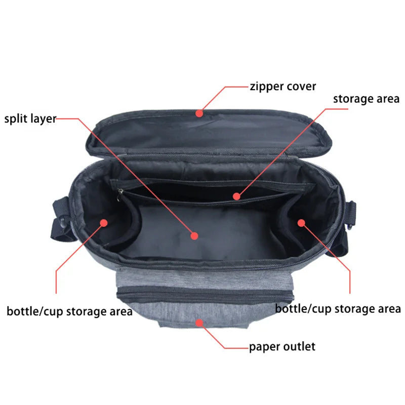 Baby Stroller Organizer – Large Capacity Diaper Bag for Travel & Storage