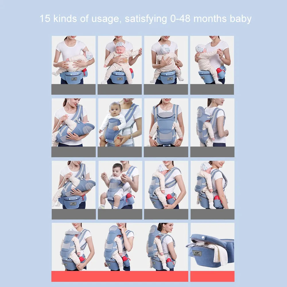 Baby Carrier Waist Stool – Ergonomic Hipseat with Storage Bag and Sling