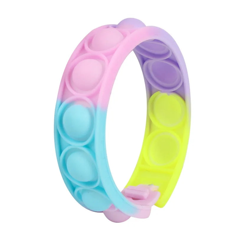 Pop Bubble Fidget Bracelet – Colorful Silicone Sensory Toy for Stress & Anxiety Relief