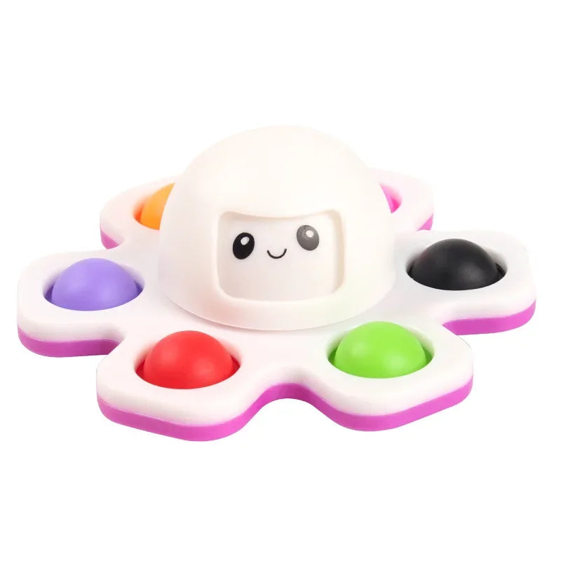 3-in-1 Flip Octopus Fidget – Spinner, Pop It & Face-Changing Sensory Toy