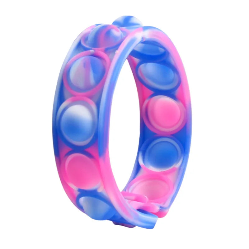 Pop Bubble Fidget Bracelet – Colorful Silicone Sensory Toy for Stress & Anxiety Relief