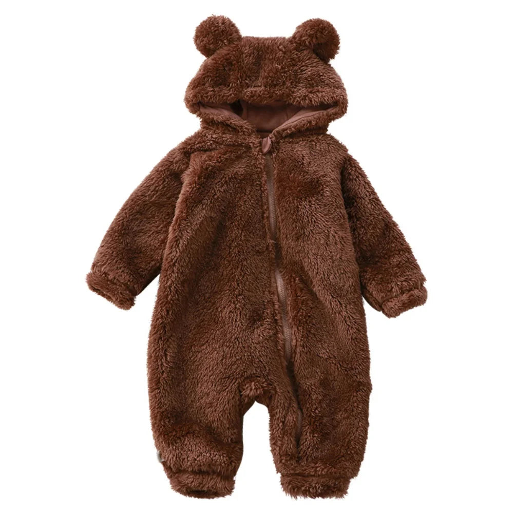Winter Baby Clothes Cute Cartoon Bear Baby Rompers Pajamas