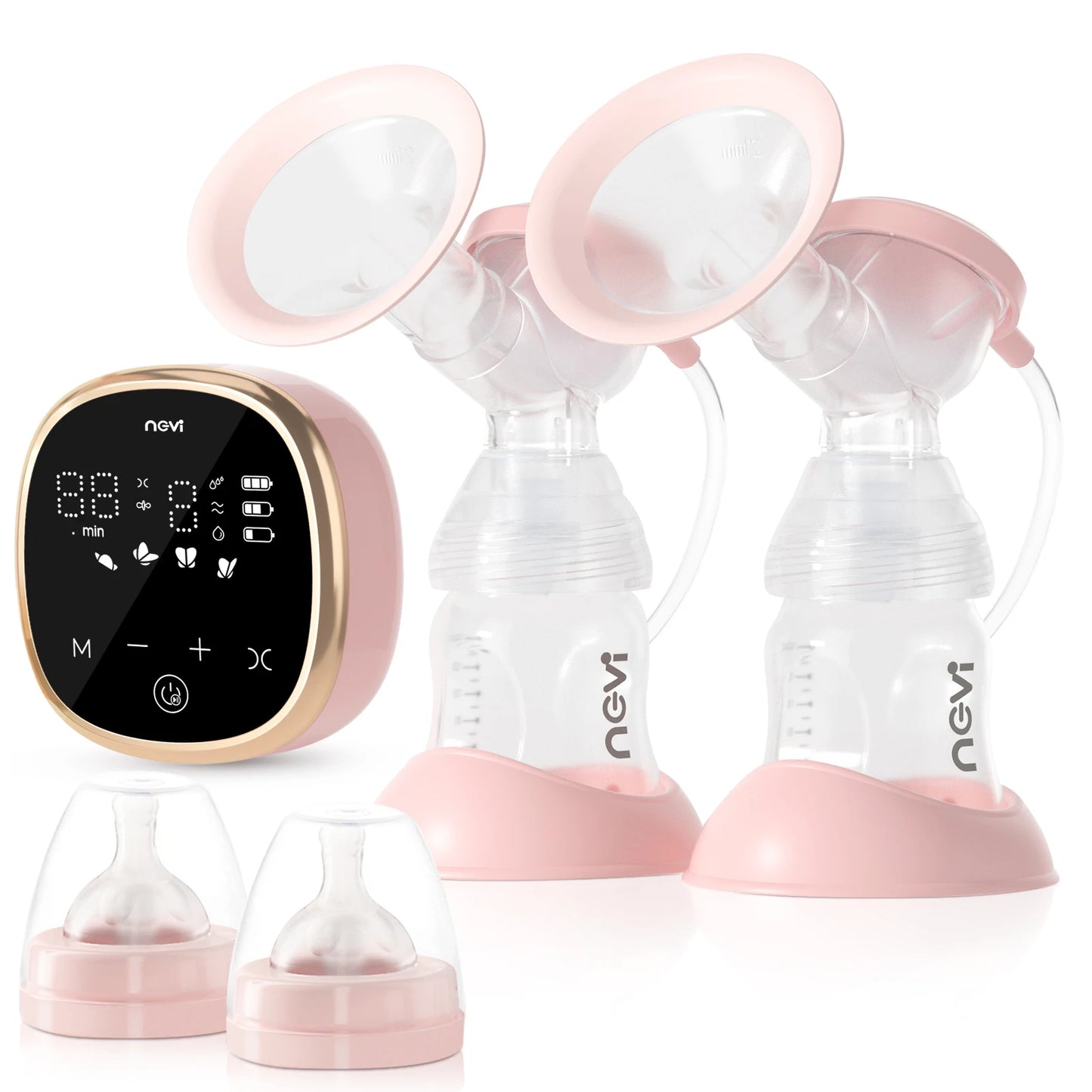 Double Electric Breast Pump – 4 Modes, 9 Levels, 4 Flange Sizes & 10 Storage Bags