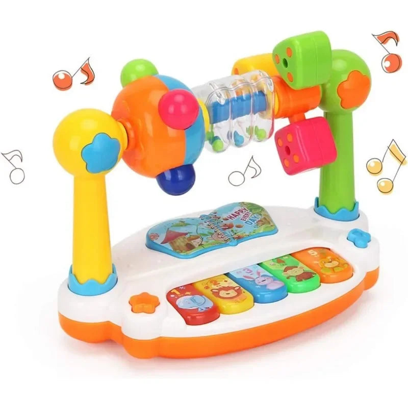 Rotating Baby Piano Toy – Light & Sound Musical Keyboard for Toddlers