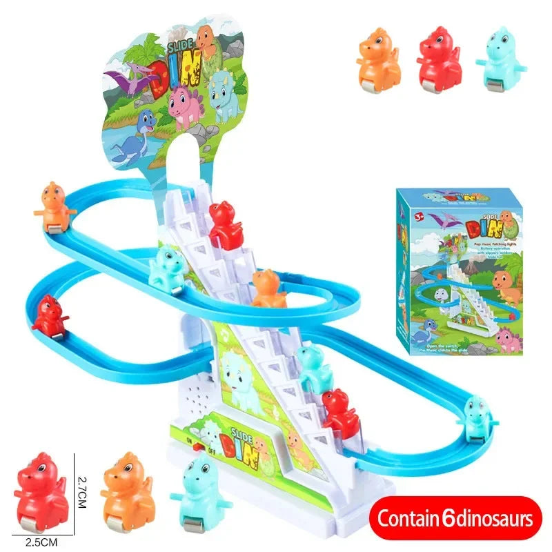 Electric Duck Race Track – LED Musical Climbing & Sliding Toy for Kids