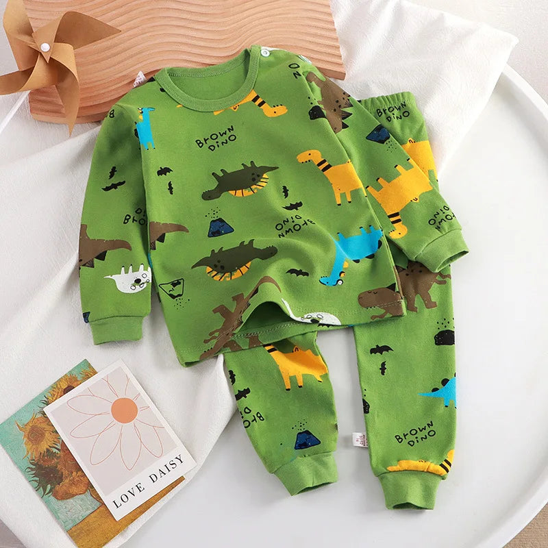 Autumn/Winter Baby Pajama Set – Cotton Long Sleeve Outfit (Boys & Girls)