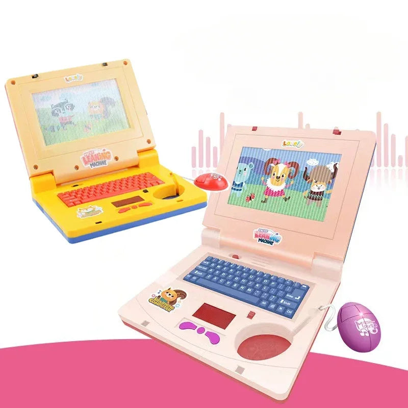 Mini Kids Laptop Toy – Light & Music Educational Cartoon Computer