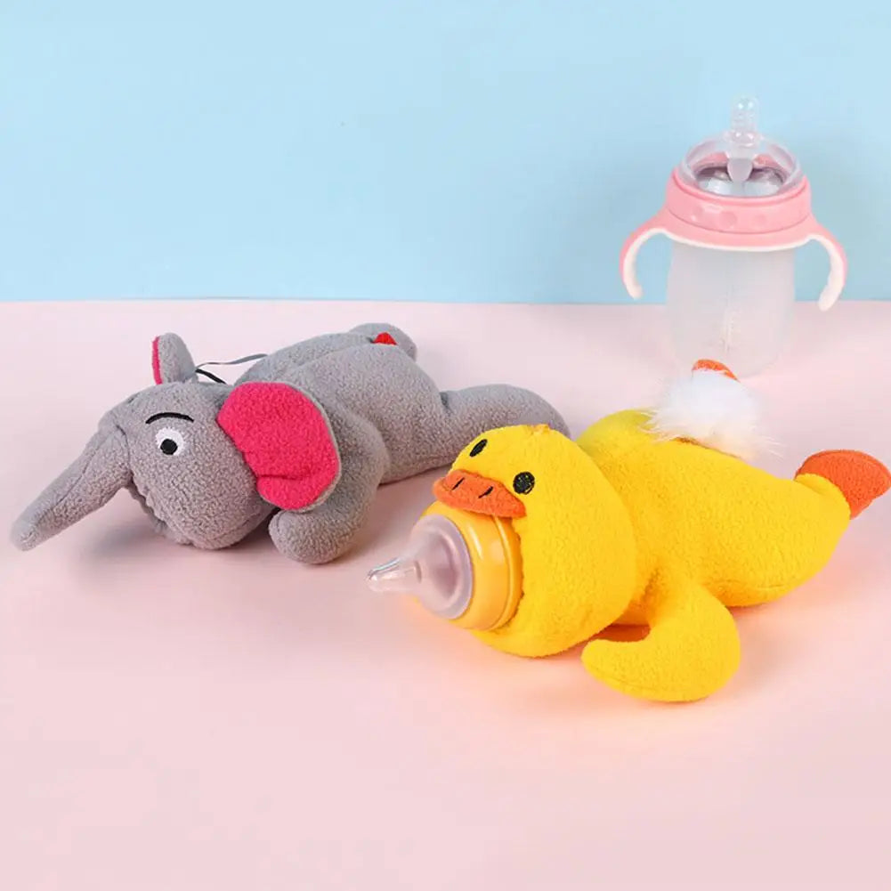 Plush Baby Bottle Cover – Soft Nursing Pouch for Milk & Water Bottles
