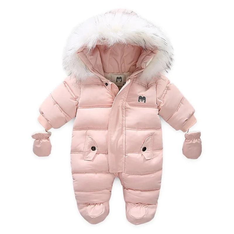 Winter Baby Jumpsuit – Warm Hooded Velvet Snowsuit