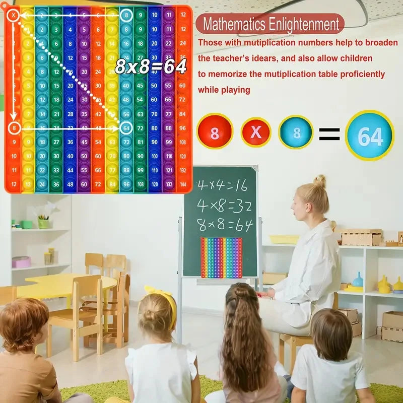 9x9 Multiplication Pop It – Educational Math Fidget Toy for Kids
