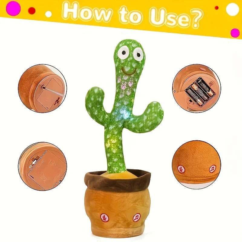 Talking Dancing Cactus – Light-Up Mimicking & Singing Toy for Kids