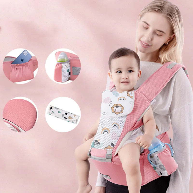Baby Carrier Waist Stool – Ergonomic Hipseat with Storage Bag and Sling