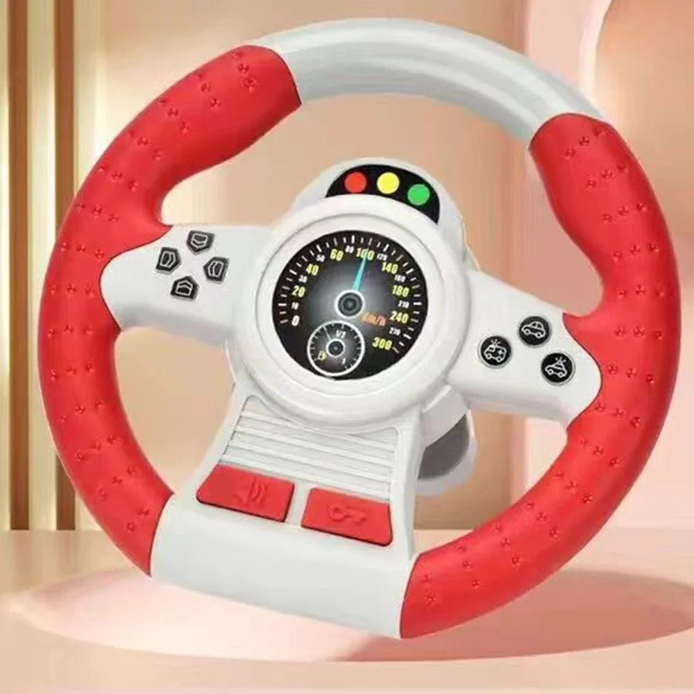 Kids' Steering Wheel Toy – Montessori Electric Musical Light-Up Copilot Toy