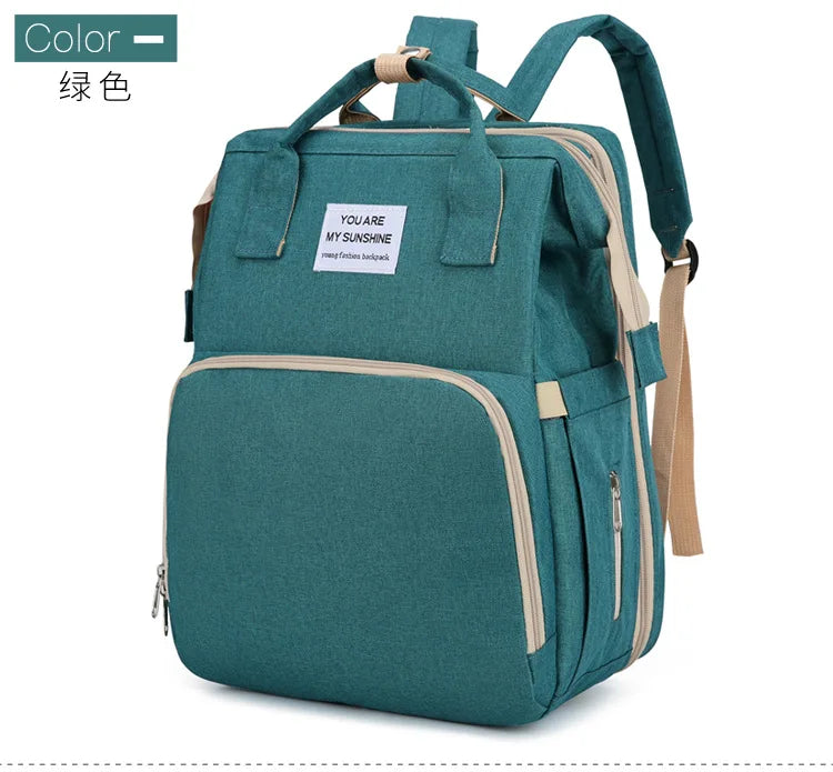 Dual-Use Folding Mummy Bag – Large Capacity Maternal & Infant Backpack
