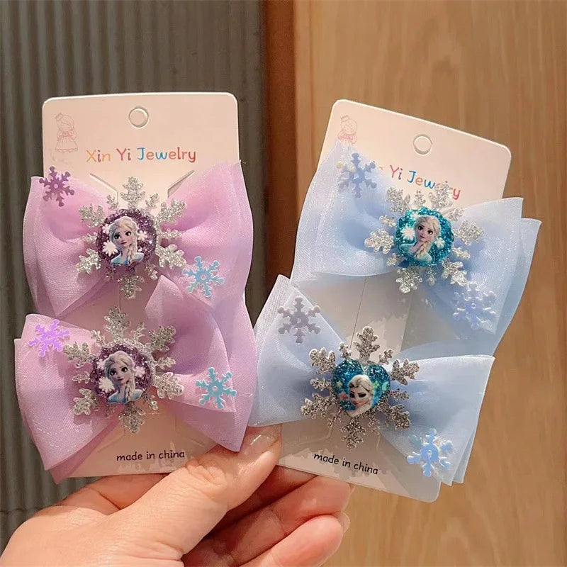 2-Piece Toddler Girl Princess Bow Hair Clips – Elegant Hair Accessories for Parties & Gifts