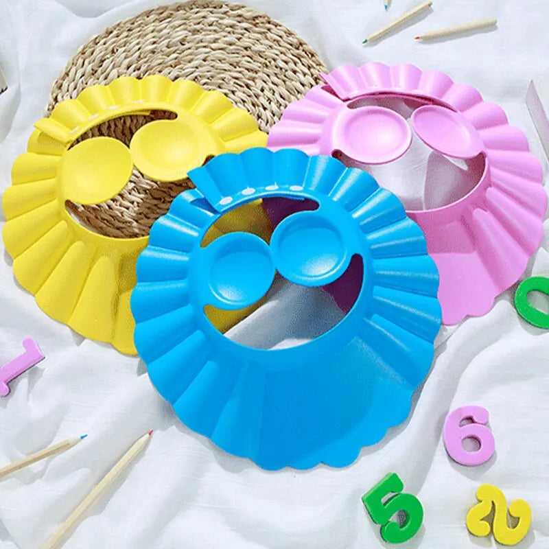 2Pcs Adjustable Waterproof Baby Shower Caps – Protect Eyes & Ears During Bath Time