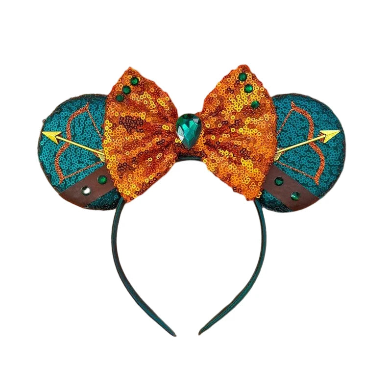 Sparkly Sequin Bow Ear Headband – Cute Cosplay & Party Hair Accessory