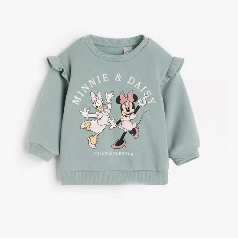 Minnie Girls 2-Piece Full Print Sweatshirt & Pants Set