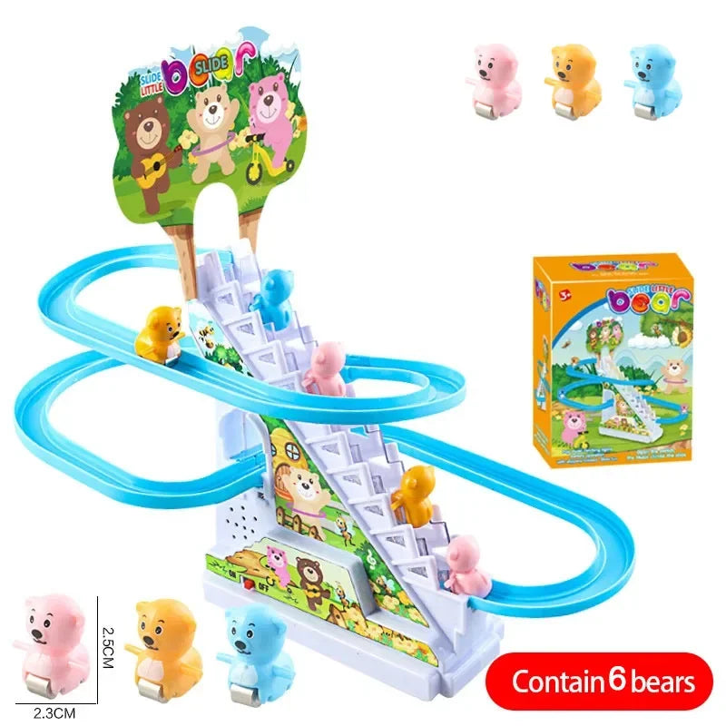Electric Duck Race Track – LED Musical Climbing & Sliding Toy for Kids