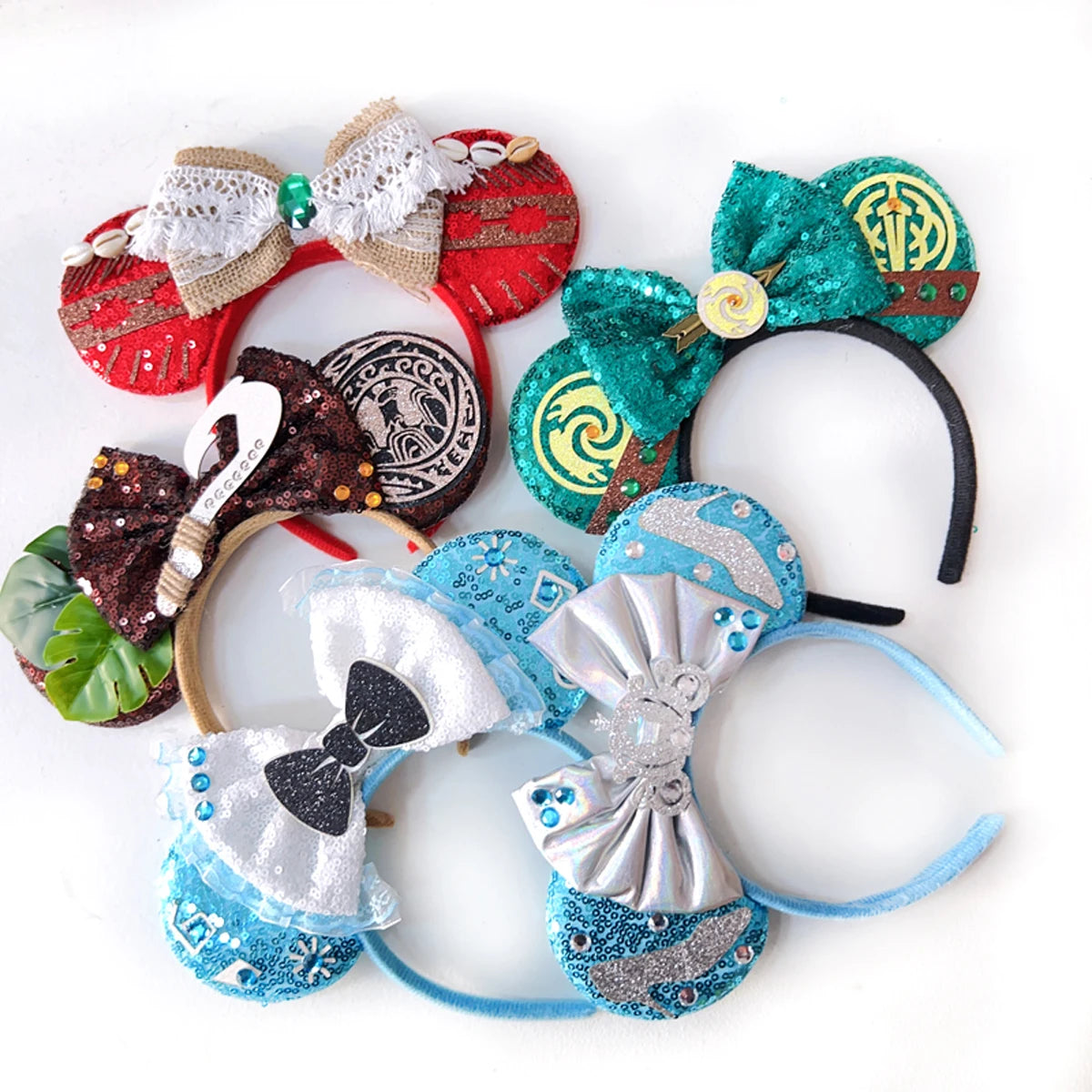 Sparkly Sequin Bow Ear Headband – Cute Cosplay & Party Hair Accessory