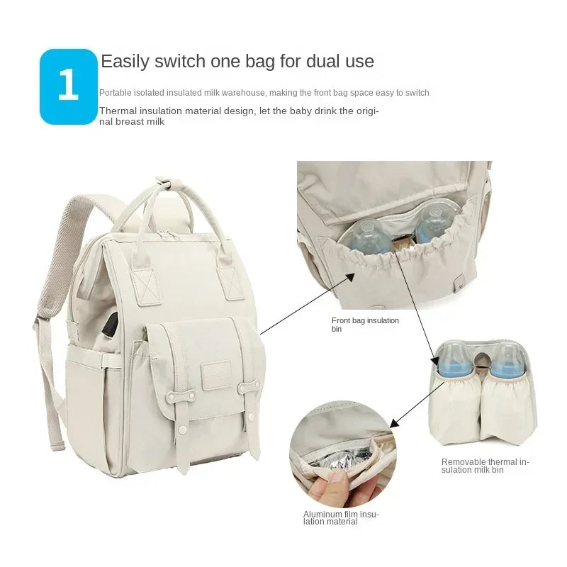 Waterproof Baby Nappy Bag – Mummy Backpack for Travel & Storage