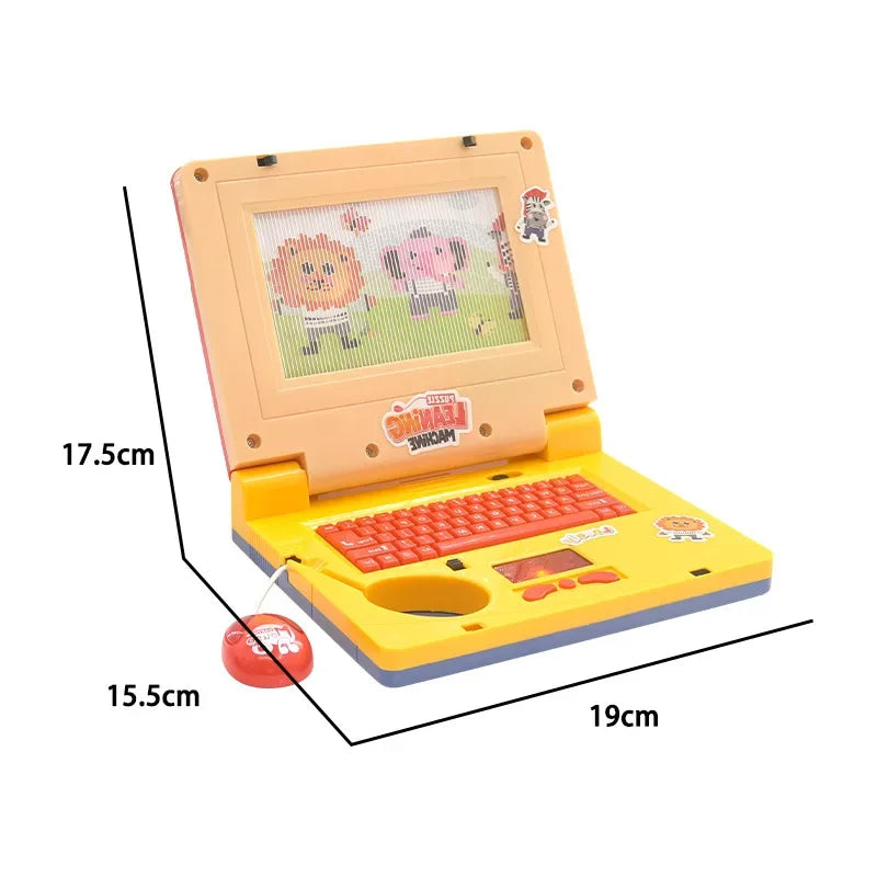 Mini Kids Laptop Toy – Light & Music Educational Cartoon Computer
