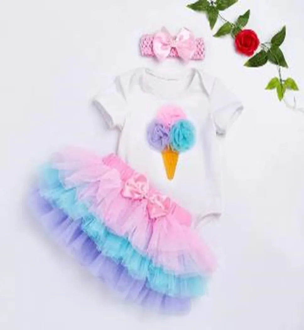 Baby Girl Summer Outfit – Short Sleeve Top & Skirt 2-Piece Set
