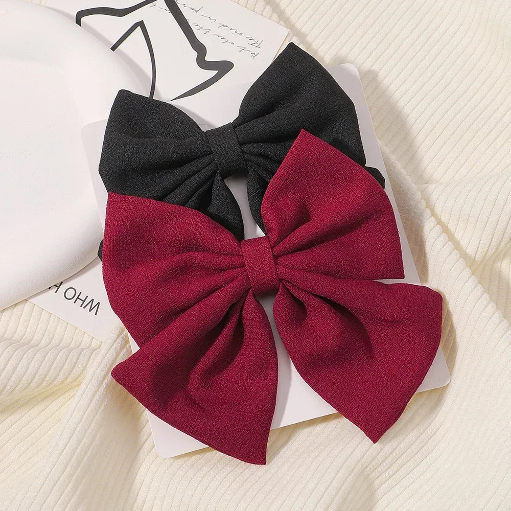 2pcs Cheer Bow Hair Clips - Grosgrain Ribbon, Delicate Bowknot for Kids