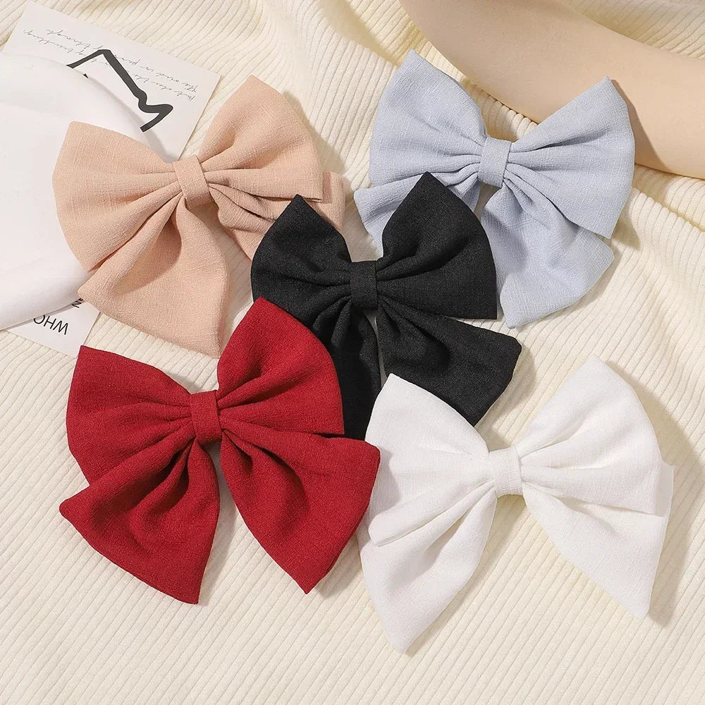 2pcs Cheer Bow Hair Clips - Grosgrain Ribbon, Delicate Bowknot for Kids