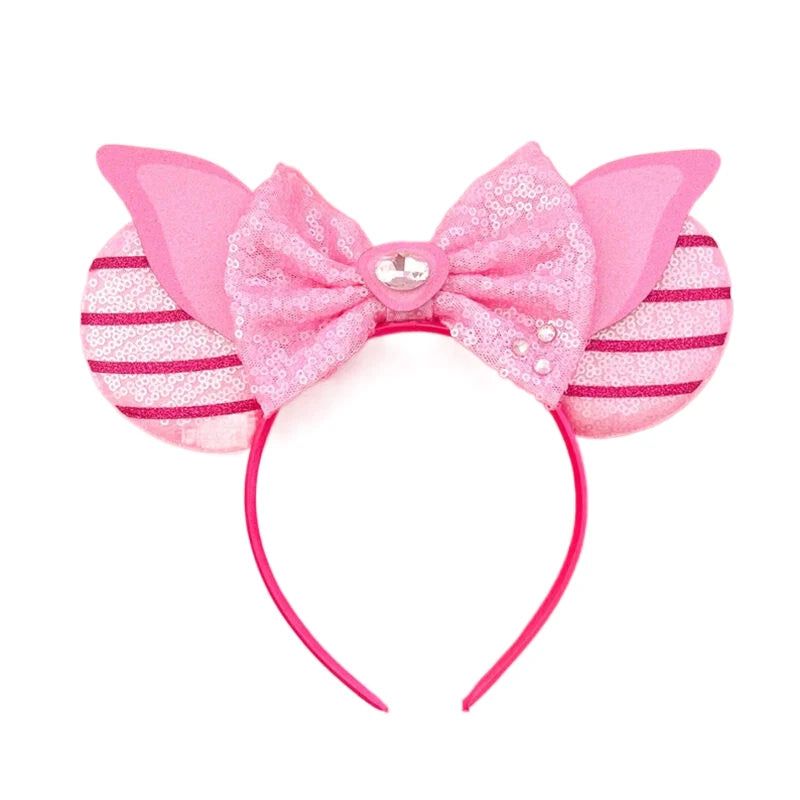 Sparkly Sequin Bow Ear Headband – Cute Cosplay & Party Hair Accessory