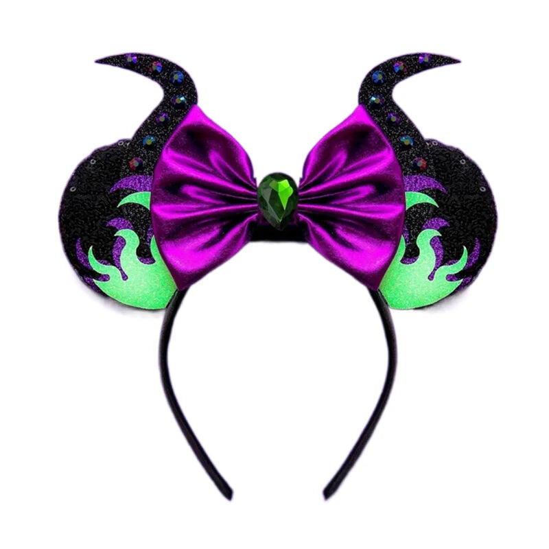 Sparkly Sequin Bow Ear Headband – Cute Cosplay & Party Hair Accessory