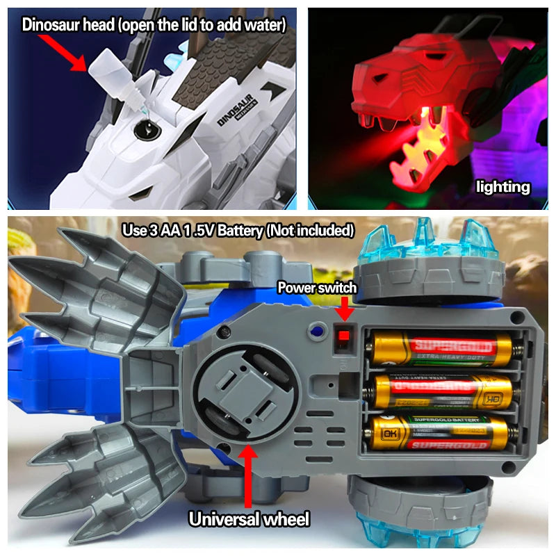 Electric Walking Dinosaur – Multifunctional Spray & Light-Up Pterosaur Toy